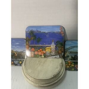 Jason Coasters New Zealand Artist Set of 6 Sydney Balconies CorkBack Vintage